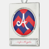 Zickzack | Navy Blue & Red | Typ/Größe | Banner-Ornament Silber (Links)