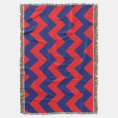 Zickzack | Navy Blue & Red | Typ/Größe | Benutzerd Decke (Vorderseite Vertikal)