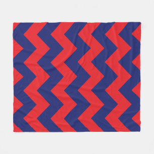 Zickzack Navy Blue & Red Typ/Größe Benutzerd Fleecedecke