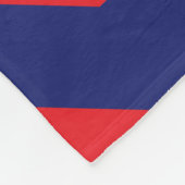 Zickzack | Navy Blue & Red | Typ/Größe | Benutzerd Fleecedecke (Ecke)