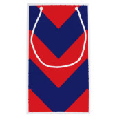 Zickzack | Navy Blue & Red | Typ/Größe | Benutzerd Kleine Geschenktüte (Rückseite)