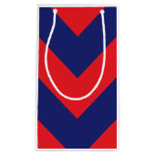 Zickzack | Navy Blue & Red | Typ/Größe | Benutzerd Kleine Geschenktüte (Vorderseite)
