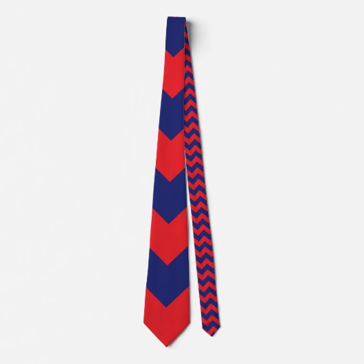 Zickzack | Navy Blue & Red | Typ/Größe | Benutzerd Krawatte (Vorderseite)