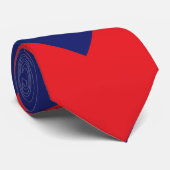Zickzack | Navy Blue & Red | Typ/Größe | Benutzerd Krawatte (Gerollt)