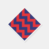 Zickzack | Navy Blue & Red | Typ/Größe | Benutzerd Serviette (Ecke)