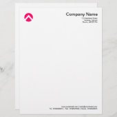 Zickzack - Neonrot Briefbogen (Vorne/Hinten)