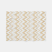 Zickzack, neutrales, goldfarbenes Muster Fleecedecke (Vorderseite (Horizontal))