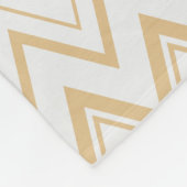 Zickzack, neutrales, goldfarbenes Muster Fleecedecke (Ecke)
