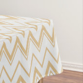 Zickzack, neutrales, goldfarbenes Muster Tischdecke (Beispiel)