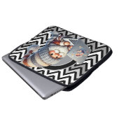 Zickzack Notebook Laptopschutzhülle (Vorne Knopf)