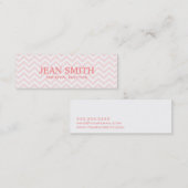 Zickzack OB/GYN-Visitenkarte in weichrosa Farbe Mini Visitenkarte (Vorne/Hinten)