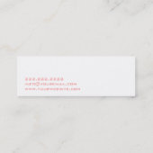 Zickzack OB/GYN-Visitenkarte in weichrosa Farbe Mini Visitenkarte (Rückseite)