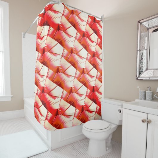 Zickzack- oder Digitalsägen für lebende Korallen,  Duschvorhang (Beispiel)