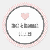 Zickzack oder Farbe auswählen Runder Aufkleber (Vorderseite)