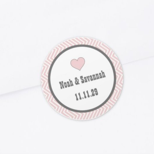 Zickzack oder Farbe auswählen Runder Aufkleber