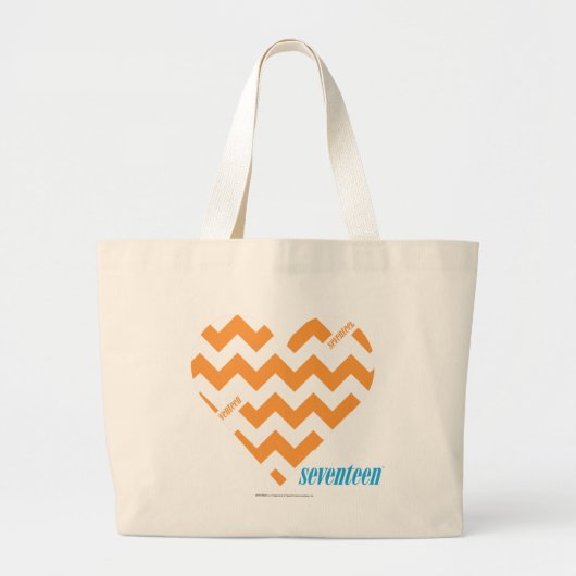 Zickzack-Orange 2 Jumbo Stoffbeutel (Vorne)