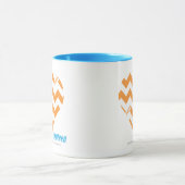 Zickzack-Orange 2 Tasse (Zentrum)