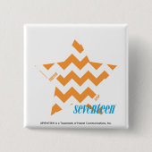 Zickzack-Orange 3 Button (Vorderseite)
