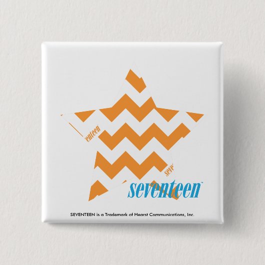 Zickzack-Orange 3 Button (Vorderseite)