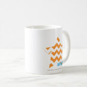 Zickzack-Orange 3 Kaffeetasse (VorderseiteRechts)