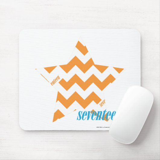 Zickzack-Orange 3 Mousepad (Mit Mouse)