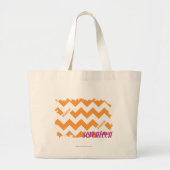 Zickzack-Orange 4 Jumbo Stoffbeutel (Vorne)