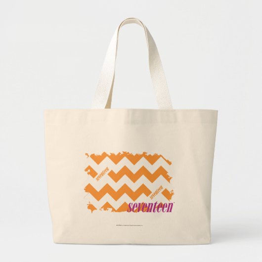 Zickzack-Orange 4 Jumbo Stoffbeutel (Vorne)