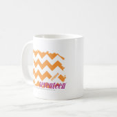 Zickzack-Orange 4 Kaffeetasse (Vorderseite Links)