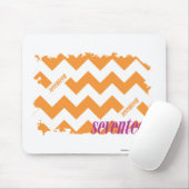 Zickzack-Orange 4 Mousepad (Mit Mouse)
