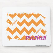 Zickzack-Orange 4 Mousepad (Vorne)