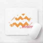 Zickzack-Orange Mousepad (Mit Mouse)