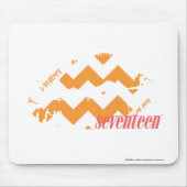 Zickzack-Orange Mousepad (Vorne)