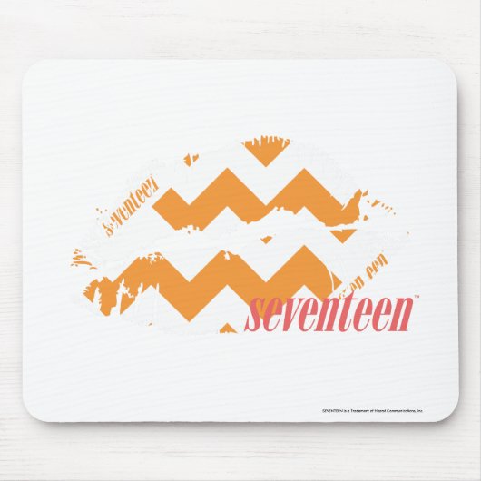 Zickzack-Orange Mousepad (Vorne)