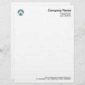 Zickzack - Ozeangrün Briefbogen (Vorne/Hinten)