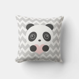 Zickzack Panda Heart Cushion Kissen
