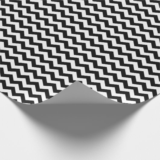 Zickzack Papier für Schwarzweiß und Weiß Geschenkpapier (Ecke)