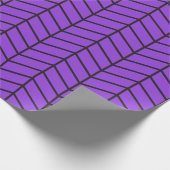 Zickzack Papier - Lila schwarz |XL| Geschenkpapier (Ecke)