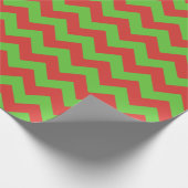 Zickzack Papier mit rotem und grünem Wrapping Geschenkpapier (Ecke)