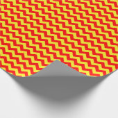 Zickzack Papier mit roten und gelben Streifen Geschenkpapier (Ecke)