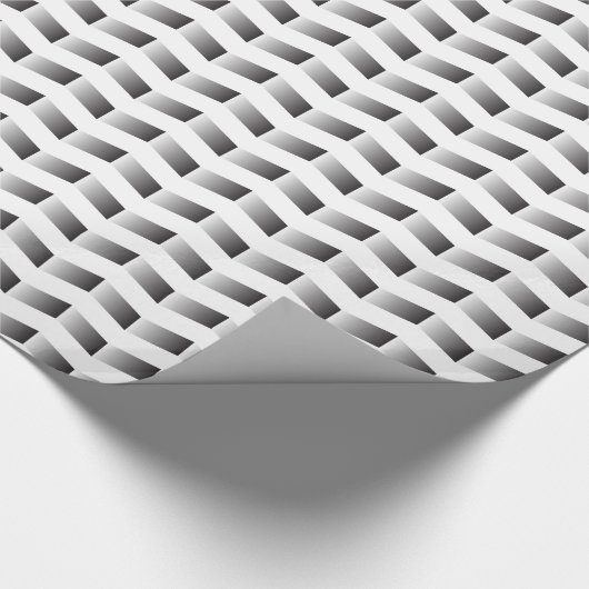 Zickzack Papier mit schwarzem und weißem Hintergru Geschenkpapier (Ecke)