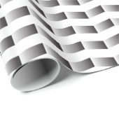 Zickzack Papier mit schwarzem und weißem Hintergru Geschenkpapier (Rolleneckpunkt)