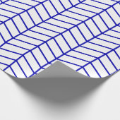 Zickzack Papier - Royal Blue on White |XL| Geschenkpapier (Ecke)