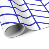 Zickzack Papier - Royal Blue on White |XL| Geschenkpapier (Rolleneckpunkt)