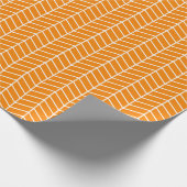 Zickzack Papier - Weißbuch über Orange Geschenkpapier (Ecke)