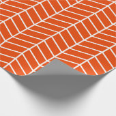 Zickzack Papier - Weißes über helles Orange XL Geschenkpapier (Ecke)