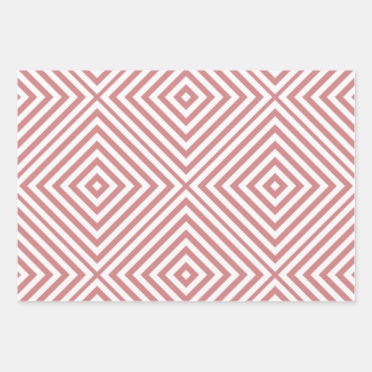 Zickzack Papierfolien aus rosa Diamant Geschenkpapier Set (Vorderseite)