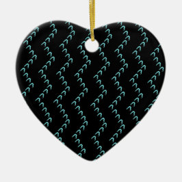 Zickzack Pastel Blue Hearts Nero Noctis Ornament