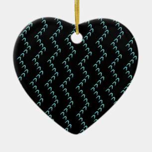 Zickzack Pastel Blue Hearts Nero Noctis Ornament