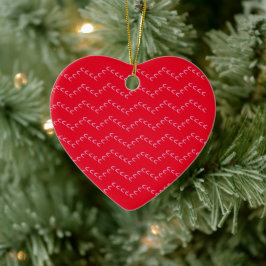 Zickzack Pastel Lila Hearts Rote Ornamente
