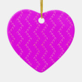 Zickzack Pastel Pink Hearts Fuchsia Ornament (Vorne)